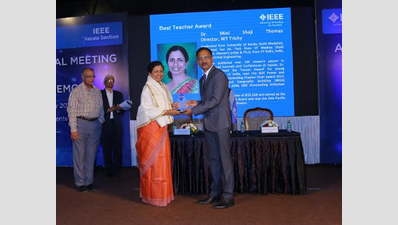 NIT Trichy director Mini Shaji Thomas gets best teacher award from IEEE Kerala Section
