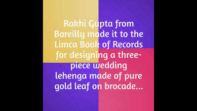 Bareilly girl makes a record in designing a lehenga