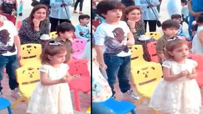 Watch: Cousin's Taimur Ali Khan and Inaaya Kemmu dance with friends at a party