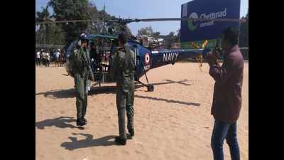 Chetak helicopter of Southern Naval Command makes precautionary landing in Alappuzha