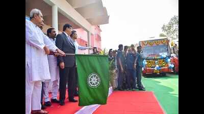 Naveen Patnaik flags off high-end Rajdhani bus services