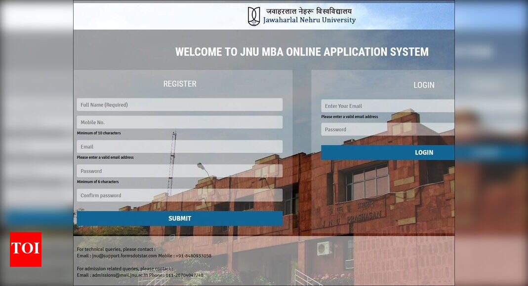 JNU MBA Admission 2019 process begins today; check direct application ...