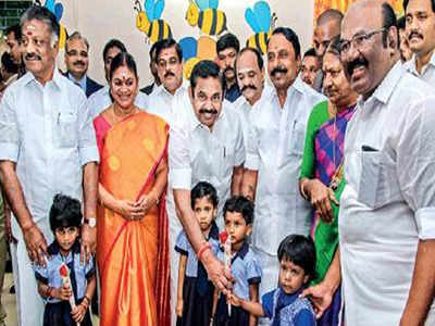Tamil Nadu Cm Edappadi K Palaniswami Opens Kindergarten Sections