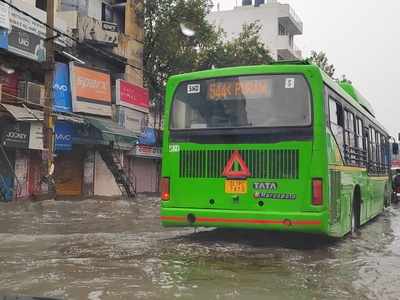 Sewage water floods road