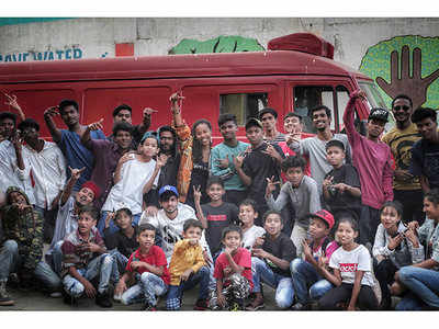 Donisha Prendergast conducts hip-hop and reggae workshop for Dharavi kids