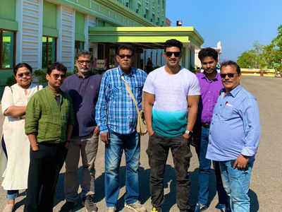 Dev and Aniket Chatterjee in Hyderabad for their next film