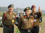 Brig Surinder Yadav, Lt Gen MM Naravane and Maj Gen BK Repswal