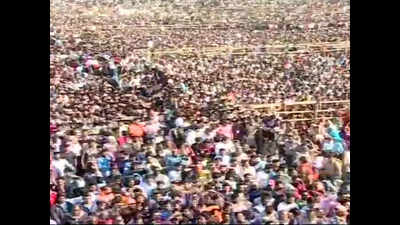 Several injured due to stampede like situation at PM Modi's rally in Bengal