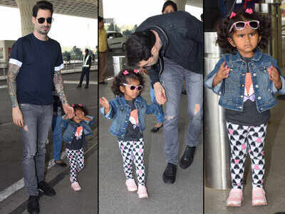 Daniel Weber shares with daughter Nisha some tips on dealing with the paparazzi