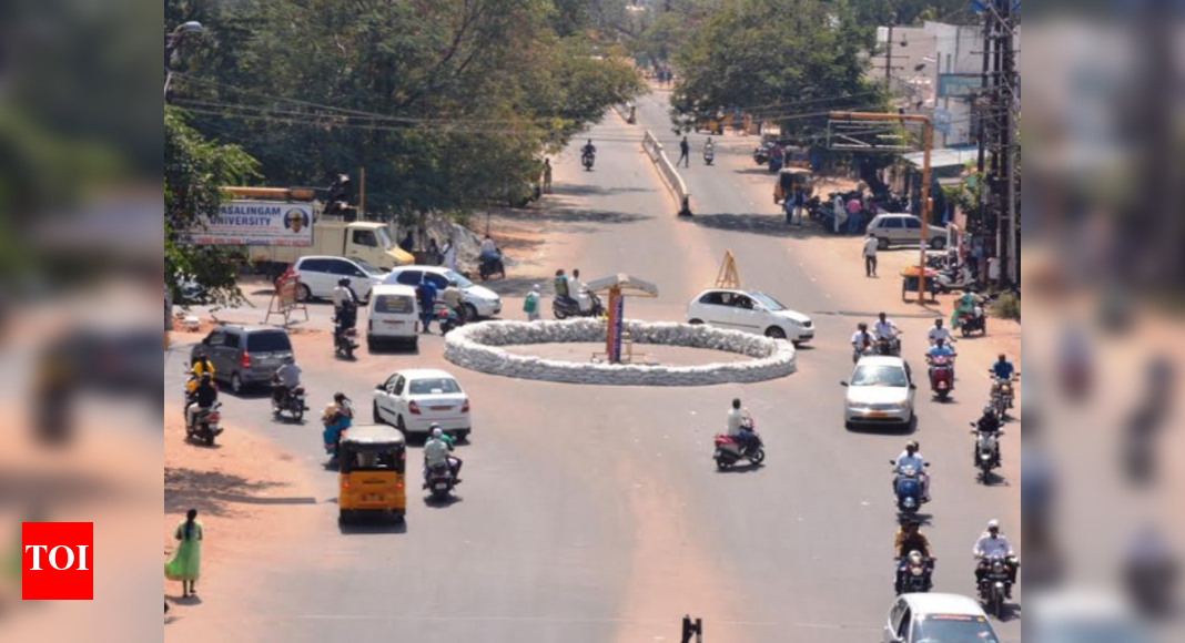 Roundabout installed at TVS tollgate junction to control traffic could