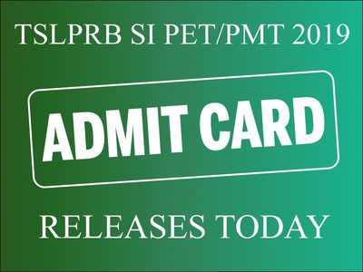 TSLPRB PET/PMT 2019 Admit Card released @tslprb.in; check download link here