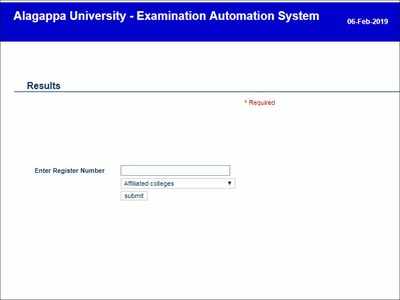 Alagappa University Results: BA, BSc November 2018 results released; check direct link here