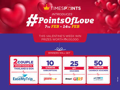 Valentine's Week 2019 Offers: Earn #PointsOfLove with TimesPoints