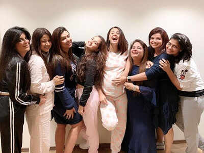 Surveen Chawla can't contain her laughter in these pictures from her baby shower