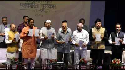 Nine scribes bestowed Arvindbabu journalism awards
