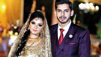 A touch of Bollywood at this wedding reception in Lucknow