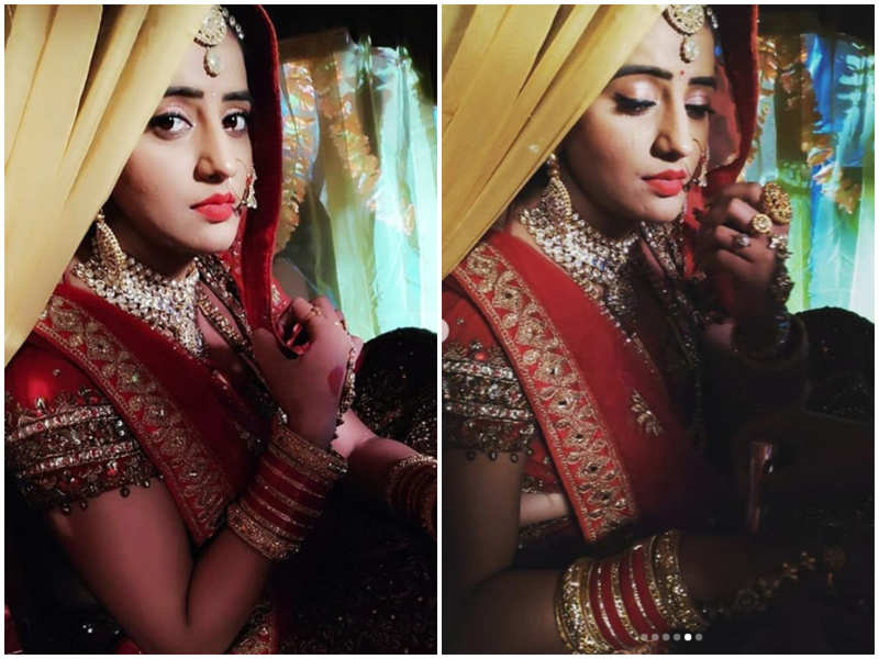 Photo Bhojpuri Actress Akshara Singh Shares Her Bridal Look From
