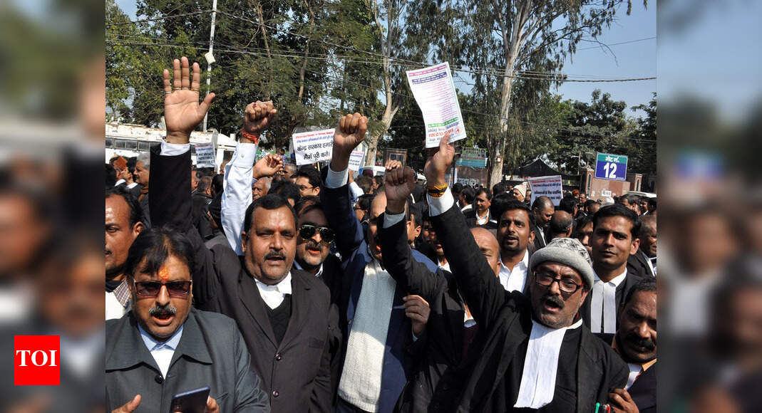 Thousands of advocates abstain from court work Patna News Times of