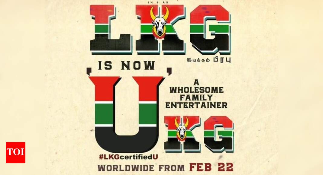 RJ Balaji's film 'LKG' awarded 'U' certificate by the censor