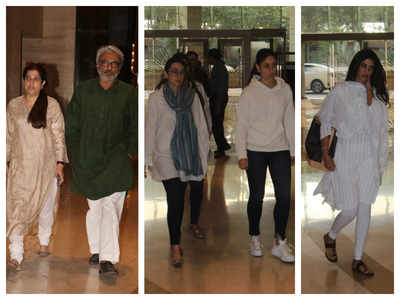 Photos: Kareena Kapoor Khan, Sanjay Leela Bhansali, Shweta Bachchan and others attend prayer meet of Vikram Phadnis’ mother