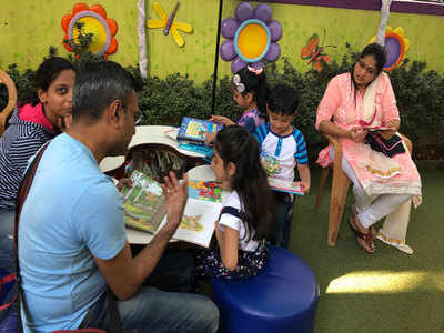 Children and parents participate in a fun-filled carnival in Mumbai