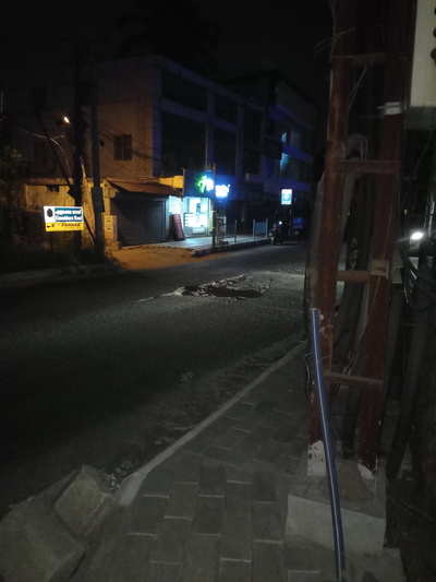 pothole at Elamakkara Road
