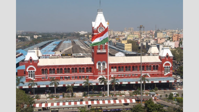 Chennai Central railway station gets monumental national flag