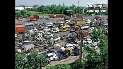 CNG station coming up near Kherki Daula toll, expect more jams