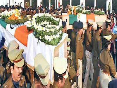 Terror attack: Slain soldiers come home in coffins | Kolkata News ...