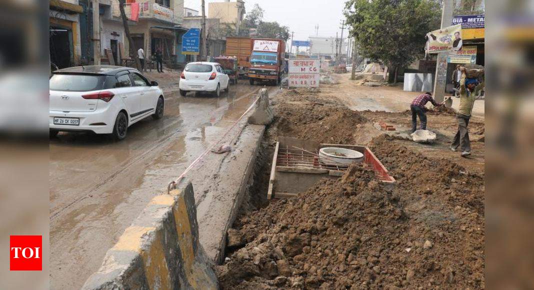 Two-month-long sewerage work on Basai Road leaves commuters fuming ...