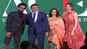 Ranveer Singh cheers for Deepika Padukone's father Prakash Padukone at an award show
