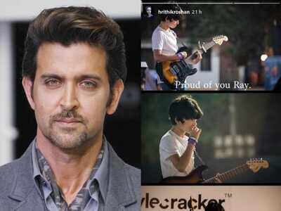 Hrithik Roshan can't stop cheering his son Hrehaan on his rock band debut