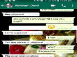 Sri Reddy and Abhiram Daggubati’s whatsapp