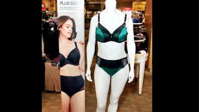 BMC In an international city lingerie on shop mannequins not