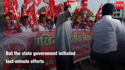 Maharashtra minister rushes to stop Nashik farmer march
