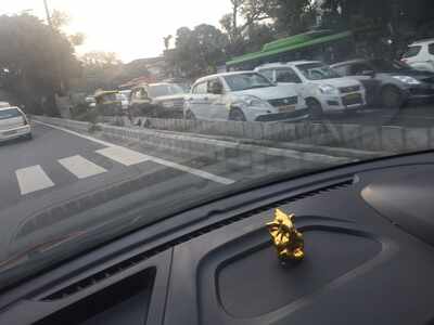 Divider damaged - Times of India