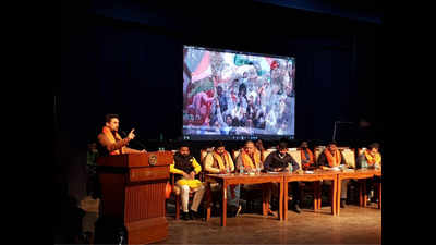 Chandigarh: Bharatiya Janata Yuva Morcha organises Vijay Lakshya 2019 Yuva Sammellan
