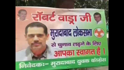 Posters emerge urging Robert Vadra to contest election from UP's Moradabad