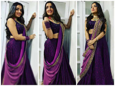 Photo: Amrapali Dubey flaunts her “Memsaab” look in a lehenga ...