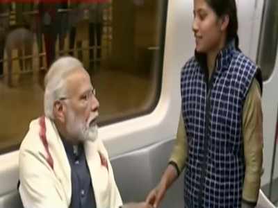 PM Modi takes metro ride, interacts with aam aadmi