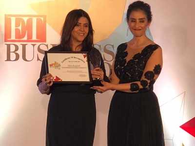 Ekta Kapoor bags the title of 'Content Creator of the Year' at ET awards