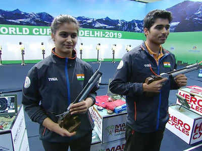 ISSF World Cup: Manu, Saurabh clinch 10m Air Pistol Mixed Team gold; India finish with 3 gold, 1 Olympic quota