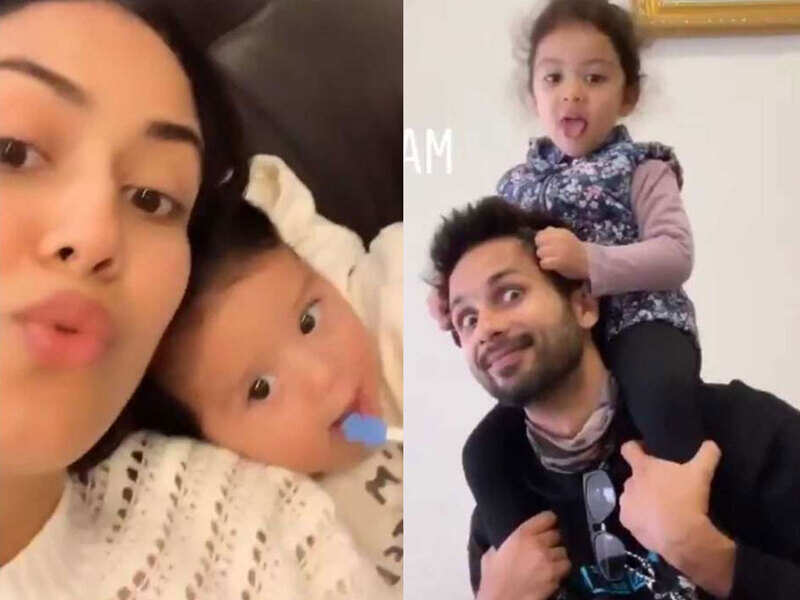 Watch Shahid Kapoor And Mira Rajput Goof Around With Kids Zain And Misha Hindi Movie News Times Of India