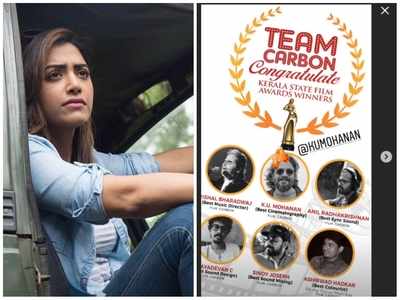 Mamta Mohandas expresses her happiness for the recognition 'Carbon' received in Kerala State Film Awards 2019