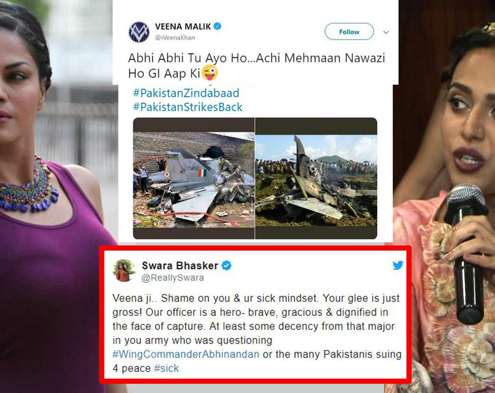
Swara Bhasker gives befitting reply to Veena Malik for mocking IAF pilot, Wing Commander Abhinandan Varthaman

