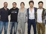 Laxman Utekar, Dinesh Vijan, Kriti Sanon, Kartik Aaryan and Aparshakti Khurana 