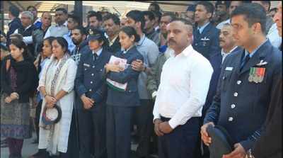 Last rites of IAF officer Siddharth Vashisht killed in J&K chopper crash held in Chandigarh
