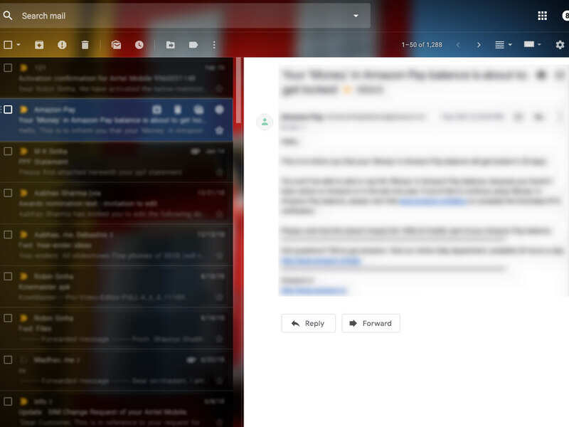 Preview emails on Gmail
