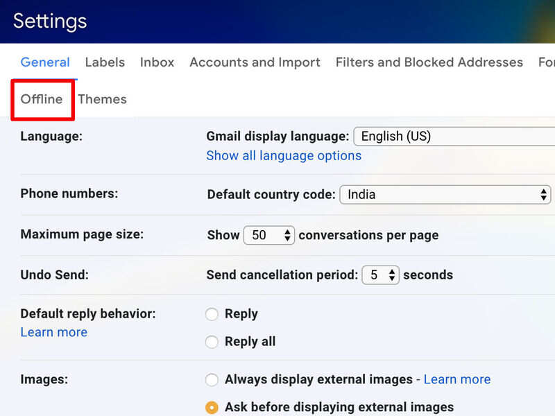Use Gmail even when there is no internet connectivity (offline)