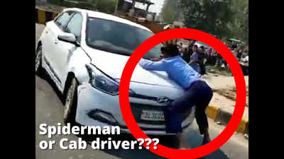 On cam: When a cab driver turned into Spiderman